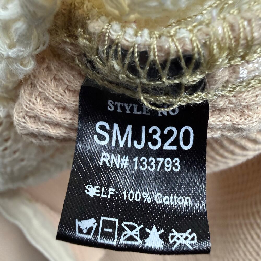 POL patchwork shacket crochet distressed button d… - image 9